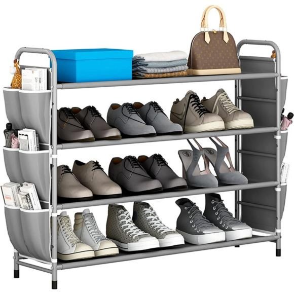 Storage & Organization Yizaijia Shoe Rack 4 Tier Stackable Metal